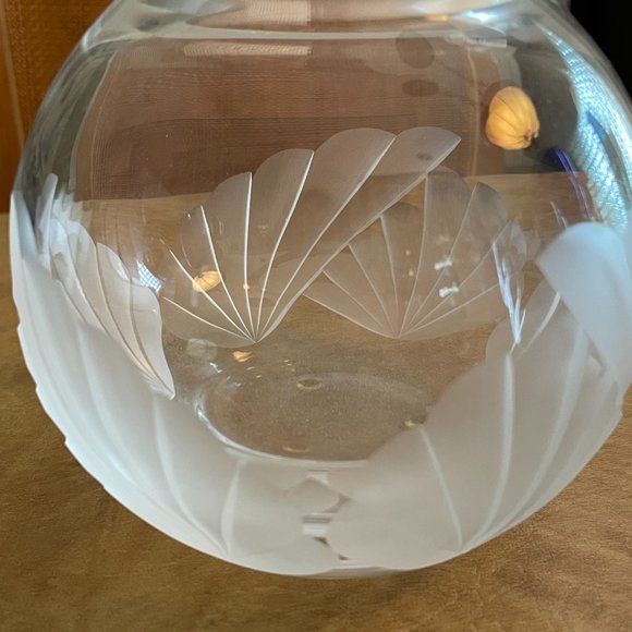 Signed Lenox etched Fanlight Handcrafted full lead crystal bowl - Picture 6 of 12